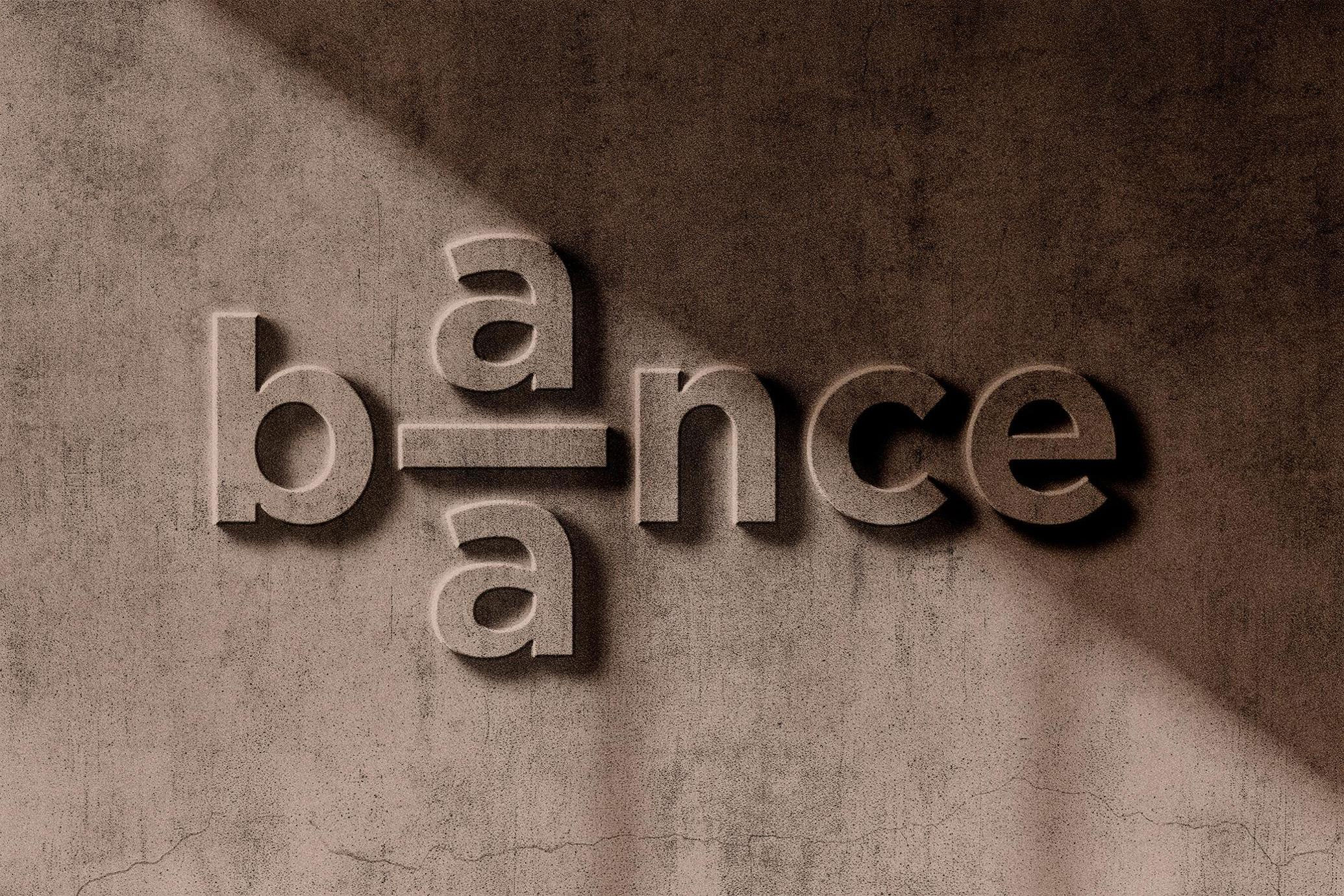 Free Concrete Logo Mockup PSD Template