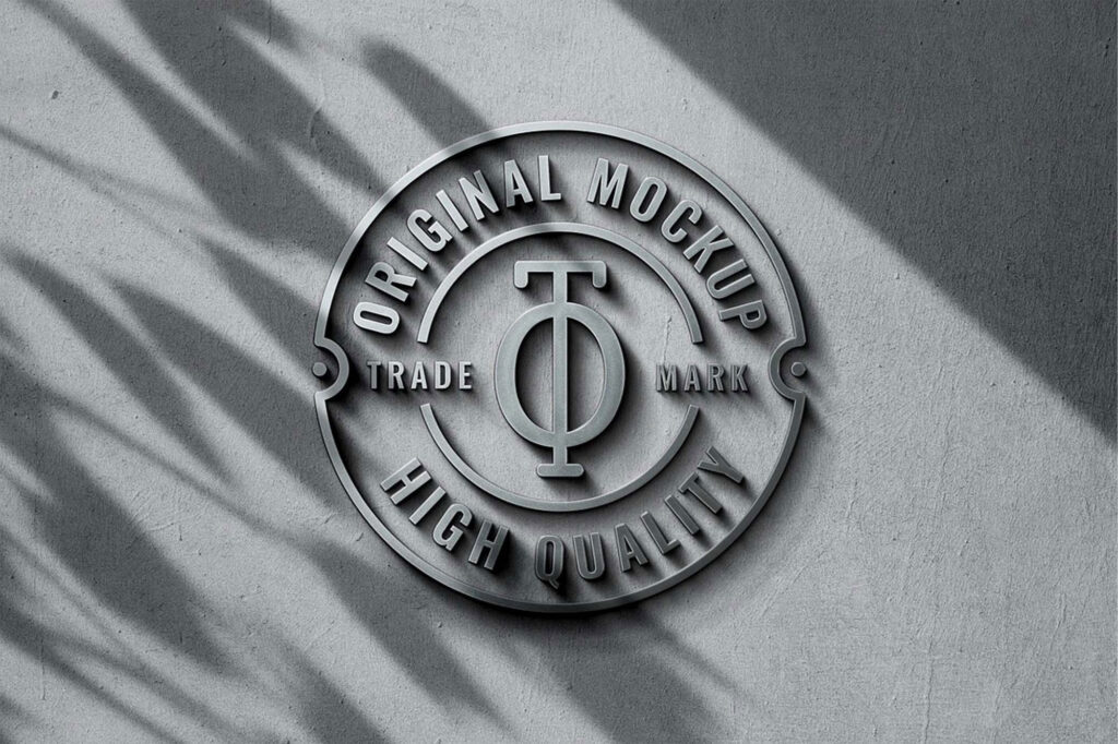 Concrete Steel Logo Mockup