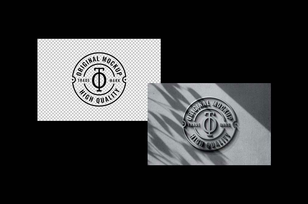 Concrete Steel Logo Mockup