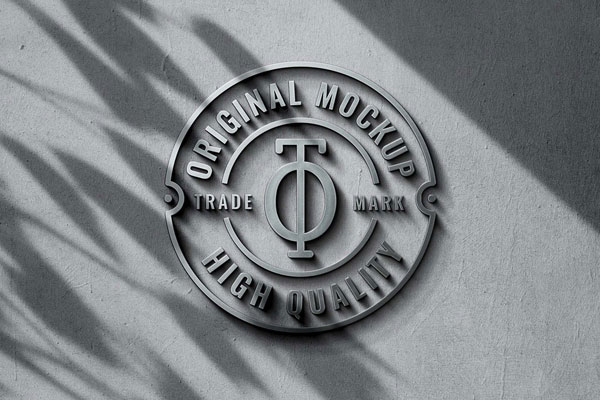 Concrete Steel Logo Mockup