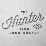 Concrete Wall Logo Mockup / Text Effect in Front View