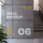 Concrete Wall on the Office Mockup