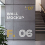 Concrete Wall on the Office Mockup