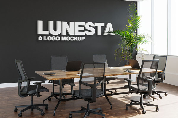 Conference Room Logo Mockup