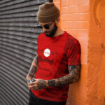 Cool Guy Wearing a Short Sleeve T-Shirt Mockup