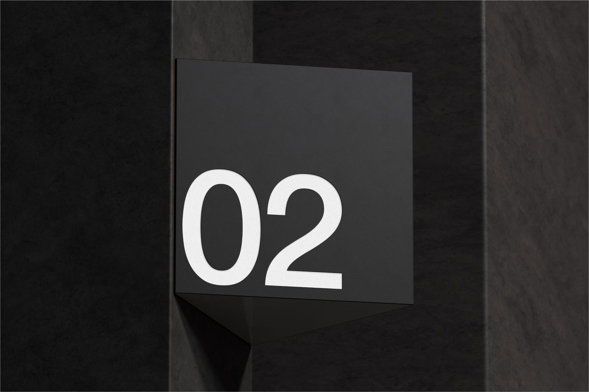 Free Corner Sign Mockup PSD Template