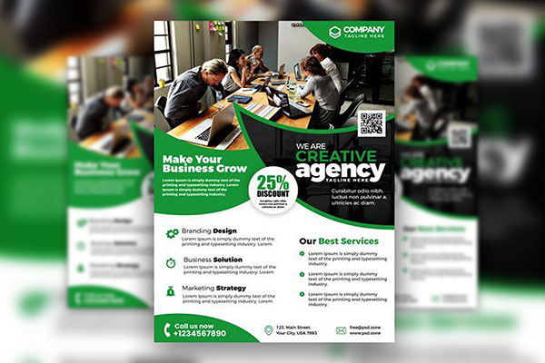 Corporate Business Agency Grid Flyer Templates