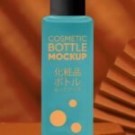 Cosmetic Bottle Front View Mockup