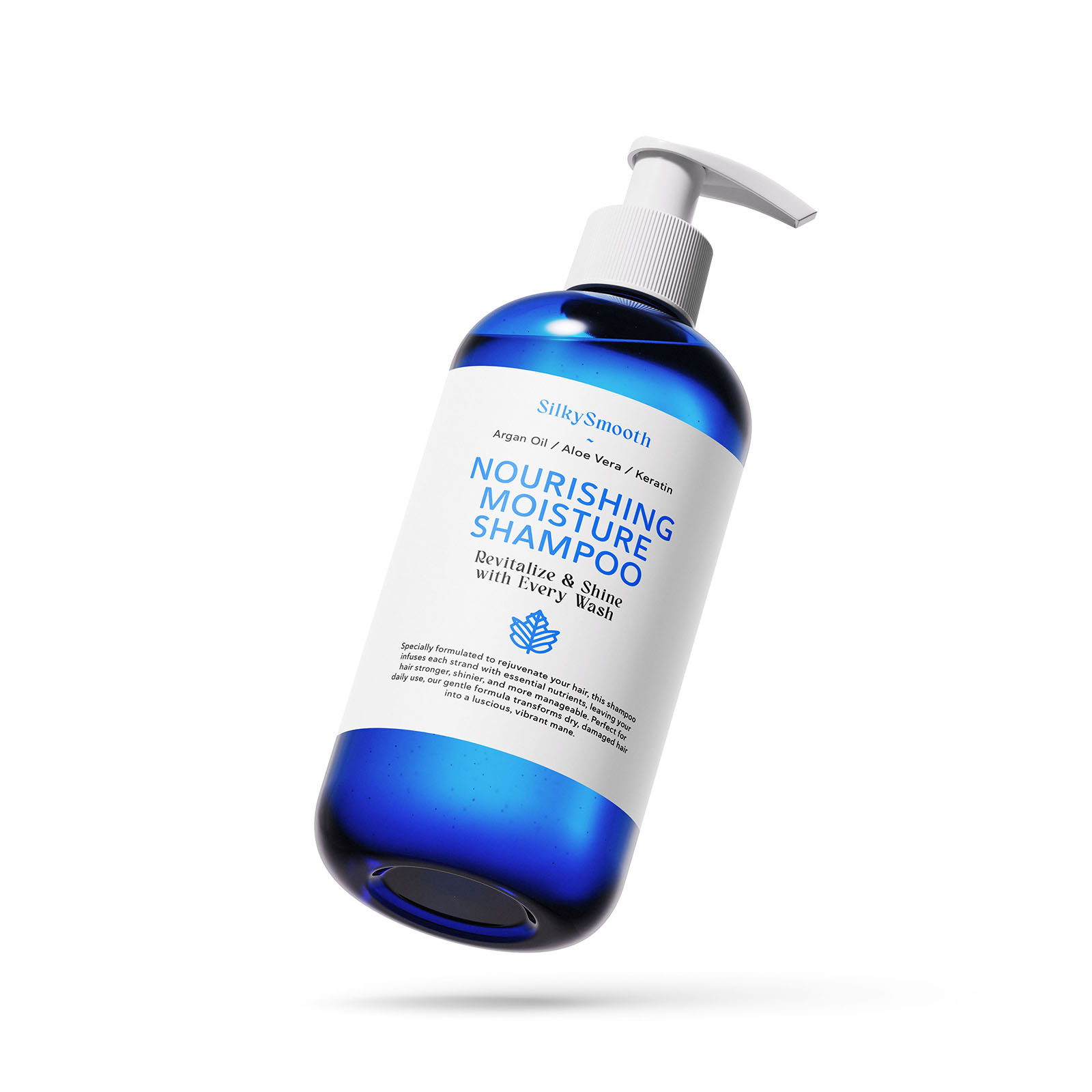 Free Cosmetic Bottle with a Pump Mockup PSD Template