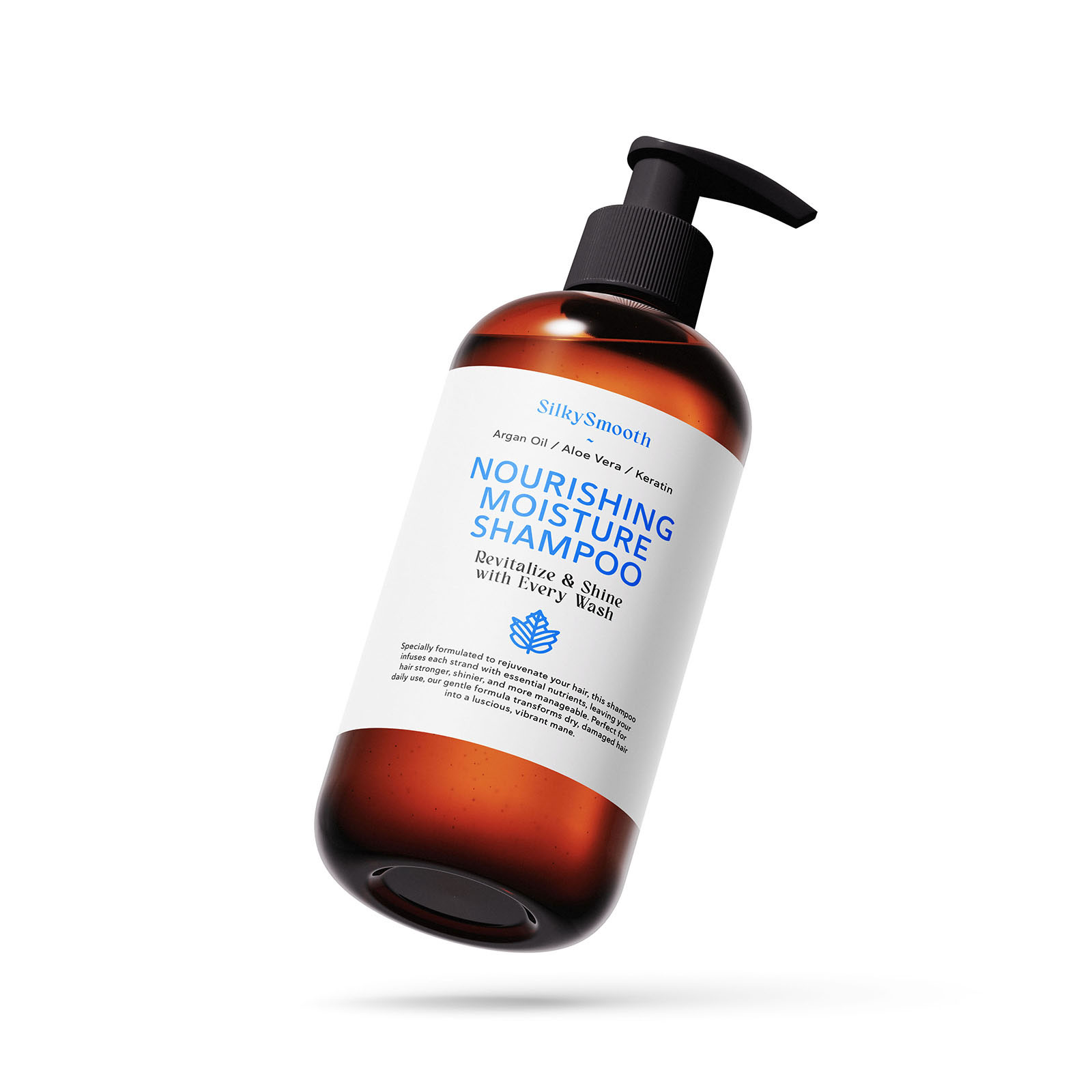 Free Cosmetic Bottle with a Pump Mockup PSD Template