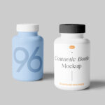 Cosmetic Bottle with Cap Mockups