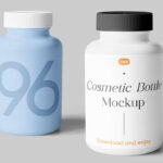 Cosmetic Bottle with Cap Mockups