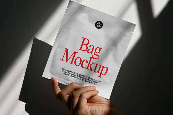 Cosmetic Cream Bag Mockup