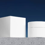 Cosmetic Jar With Box Mockup