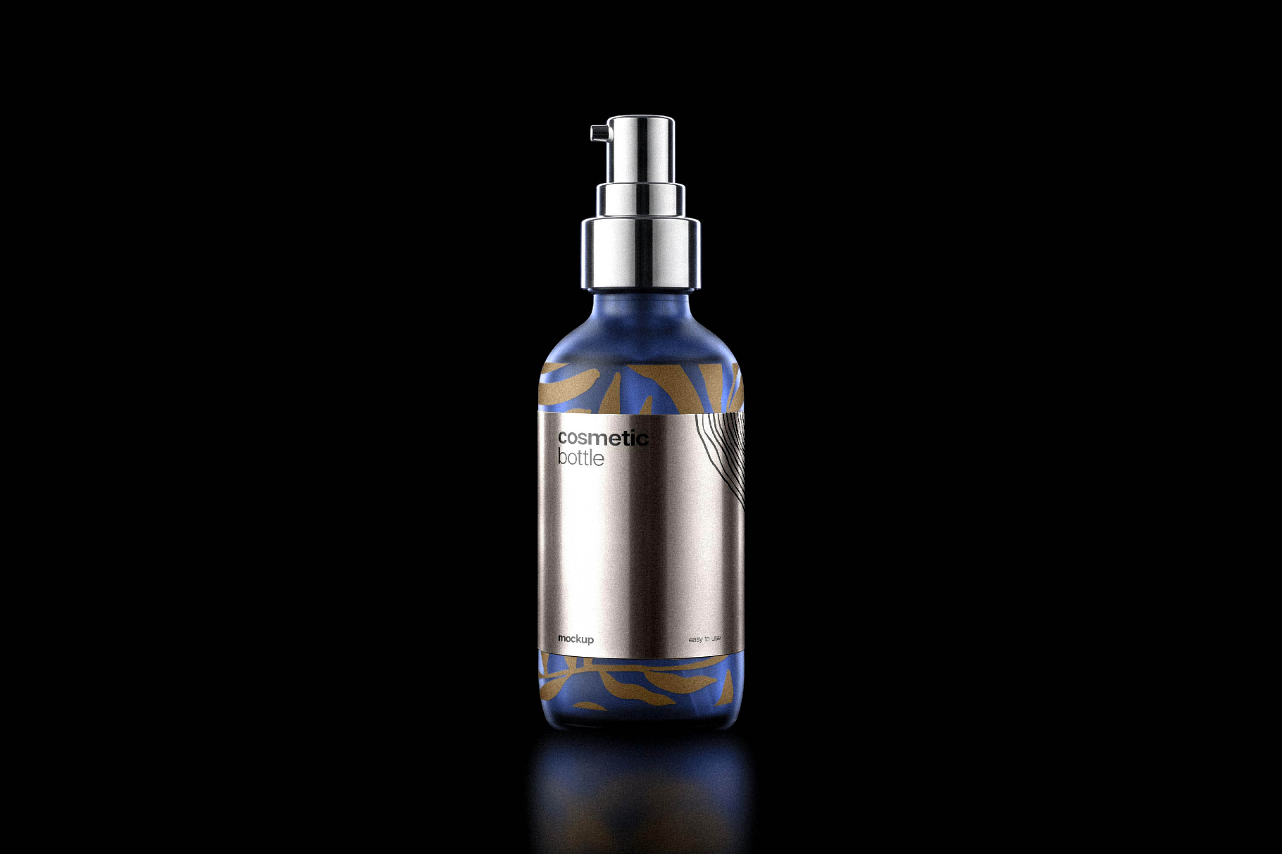 Free Cosmetic Pump Bottle Mockup PSD Template