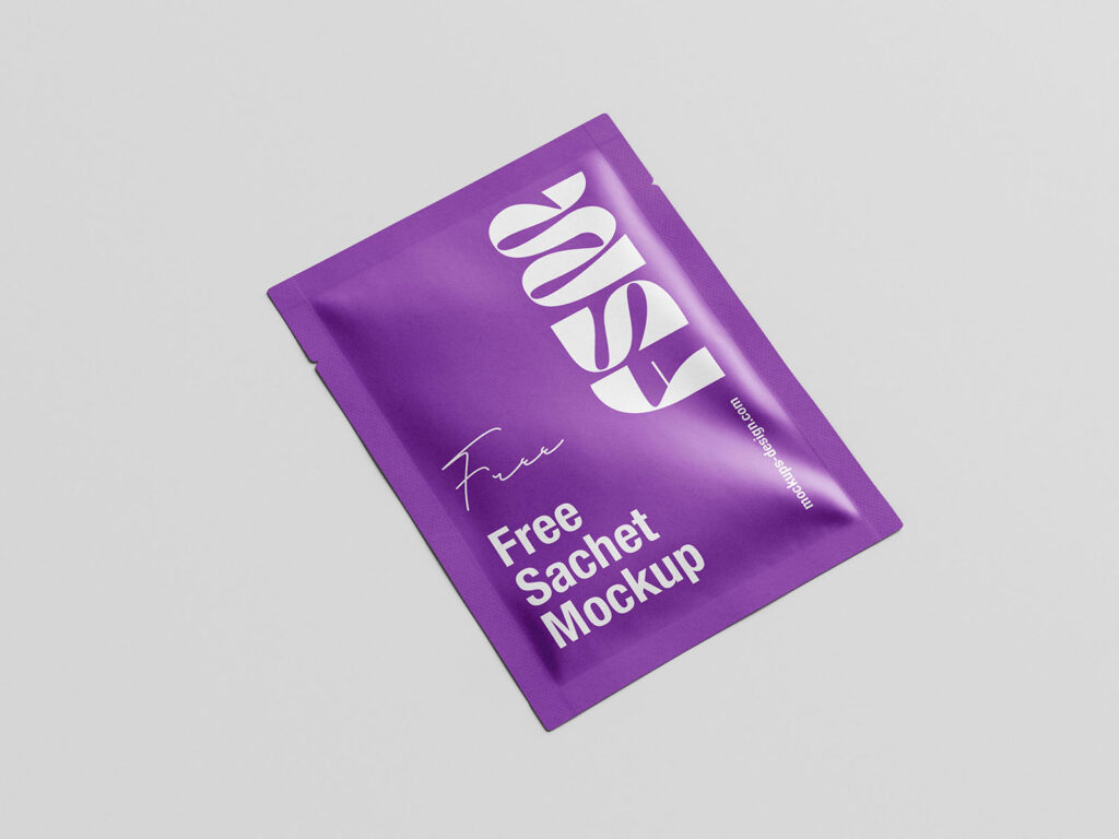 Cosmetic Sachet Mockup