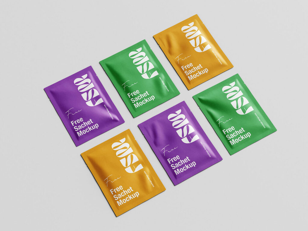 Cosmetic Sachet Mockup