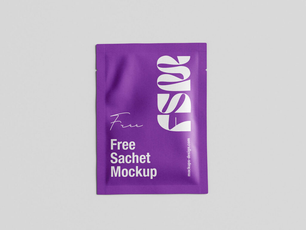 Cosmetic Sachet Mockup