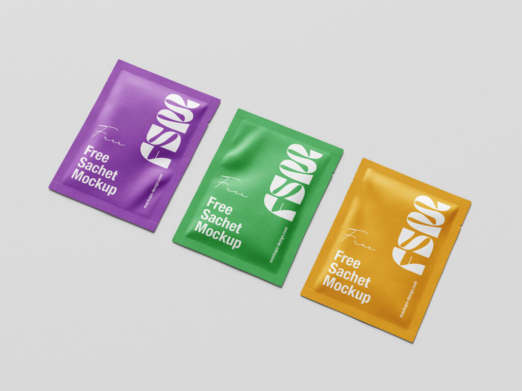Cosmetic Sachet Mockup
