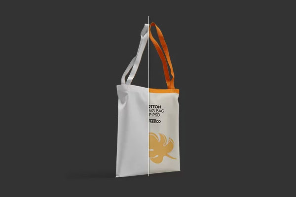 Cotton Shopping Bag Mockup in 3 Sights