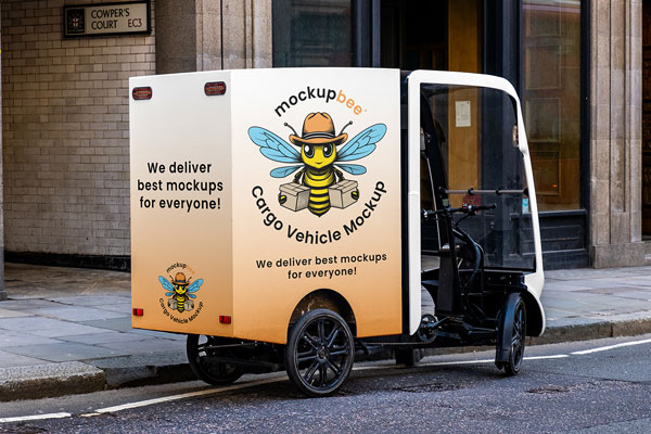 Courier Cargo Bicycle Mockup