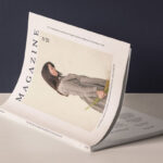 Cover Magazine Mockup with 3/4 View