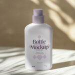 Cream Plastic Bottle Mockup
