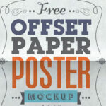 Creased Vertical Paper Poster Mockup