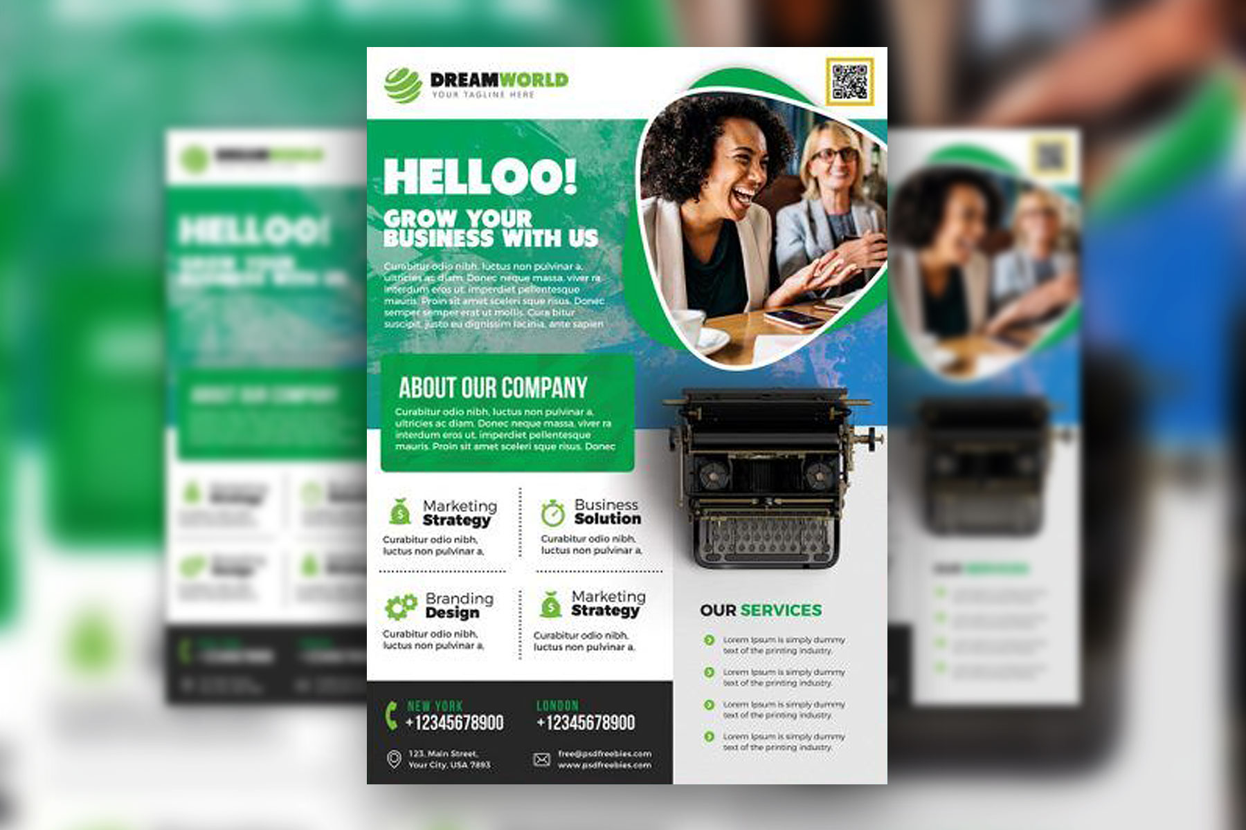 Creative Corporate Flyer Template FREE PSD