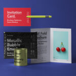 Creative Stationery Dark Envelope and Brochure Mockup