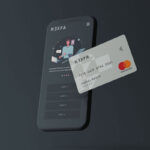 Credit Card Placed on a Smartphone Showcase Mockup