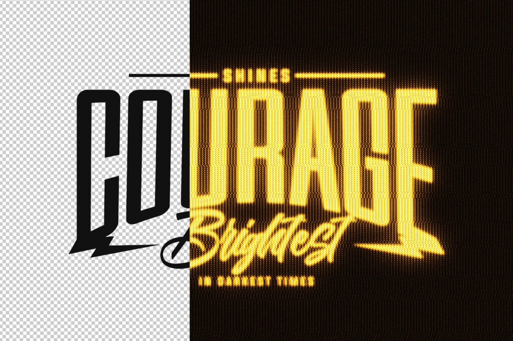 CRT Screen Text Effect / Logo Mockup