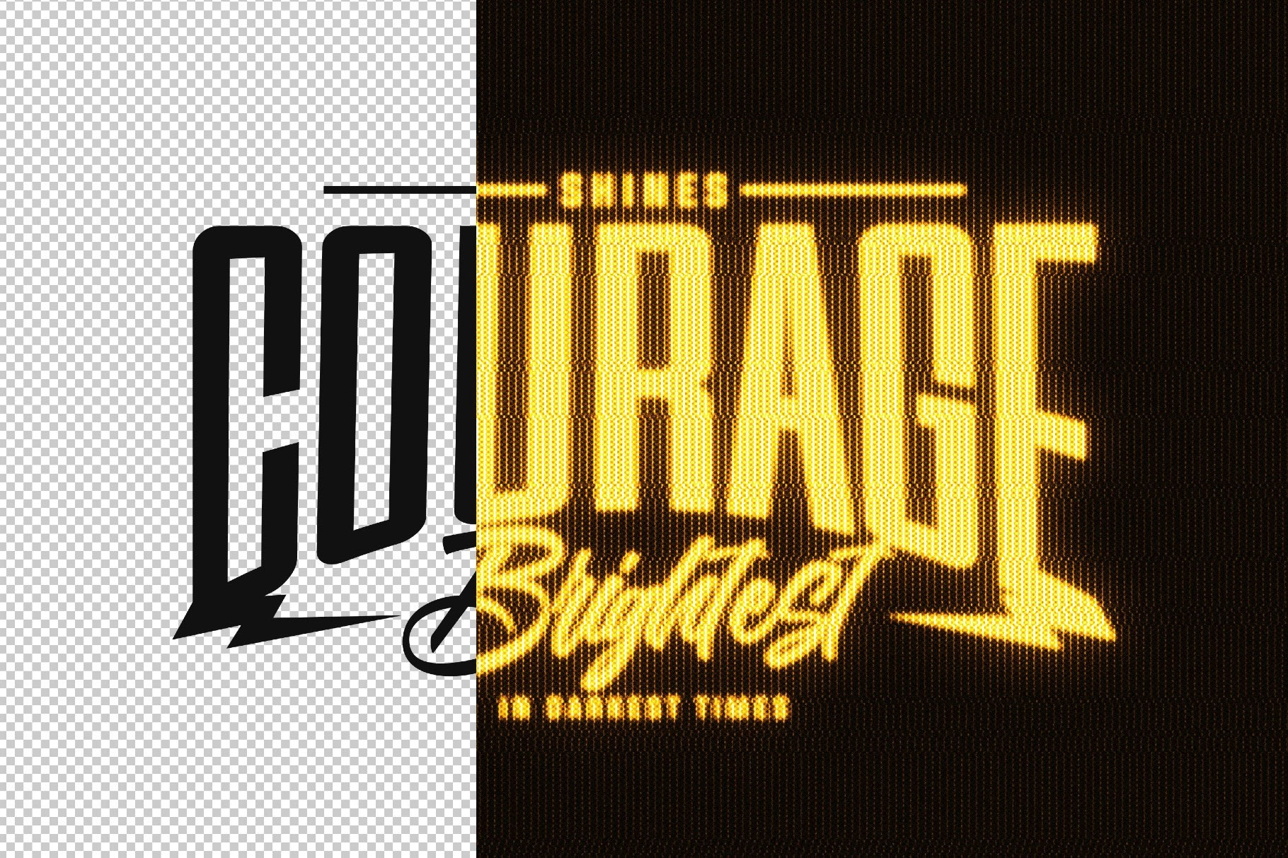 Free CRT Screen Text Effect / Logo Mockup PSD Template