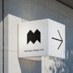 Cube Signboard Mockup