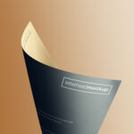 Curled A4 Letterhead Paper Mockup