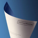 Curled A4 Letterhead Paper Mockup