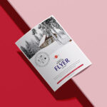 Curved Paper A4 Flyer Mockup