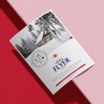 Curved Paper A4 Flyer Mockup