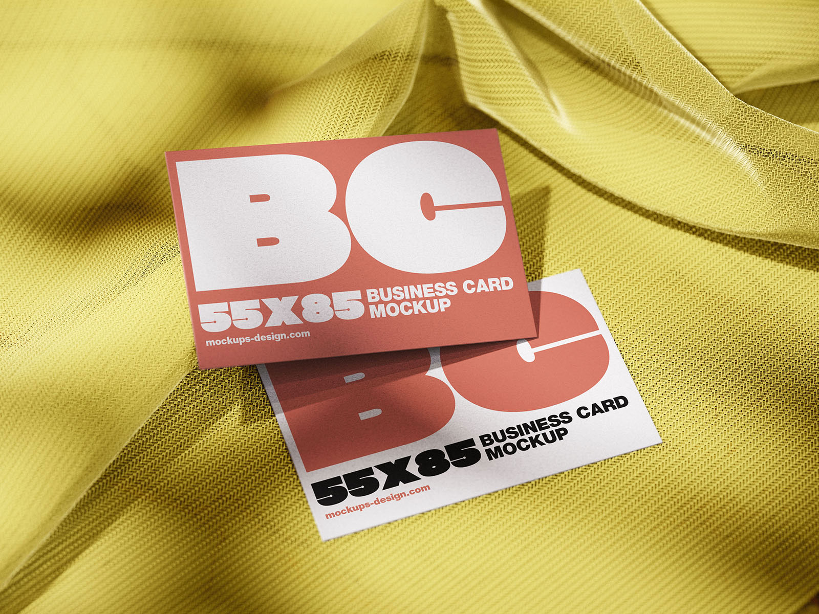 Free Customizable Business Card Mockup PSD Template