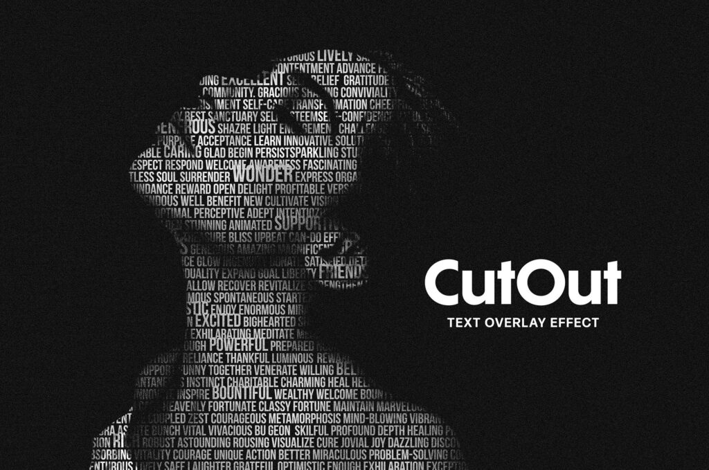 Cut Out Text Overlay Effect