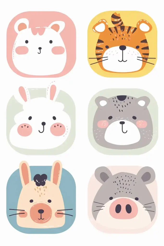 Cute Animal Sticker Set