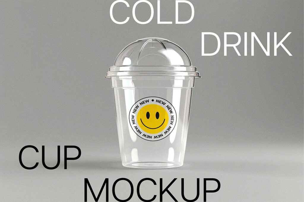 Cute Cold Drink Cup Mockup