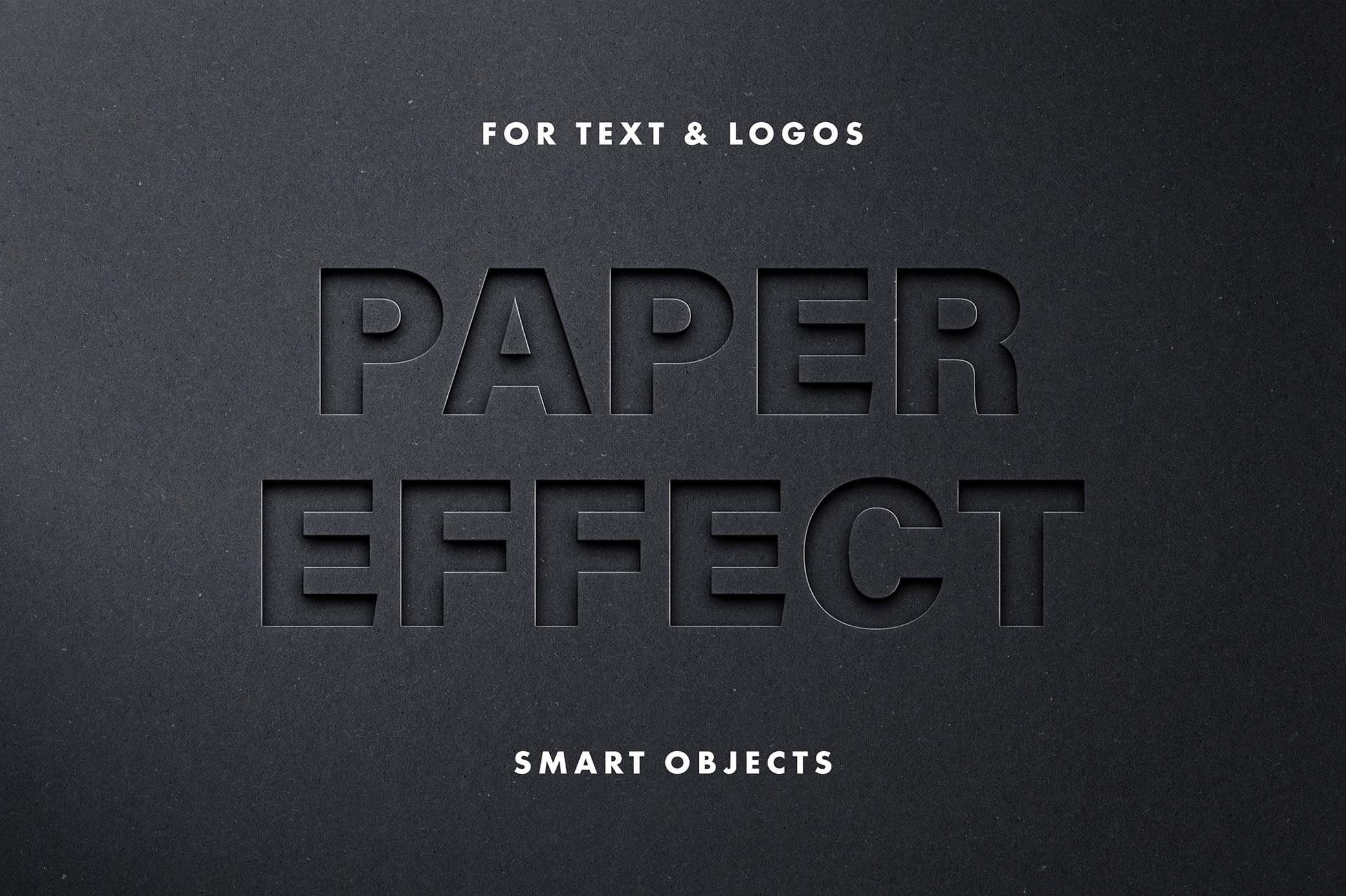 Cutout Paper Text Effect FREE PSD