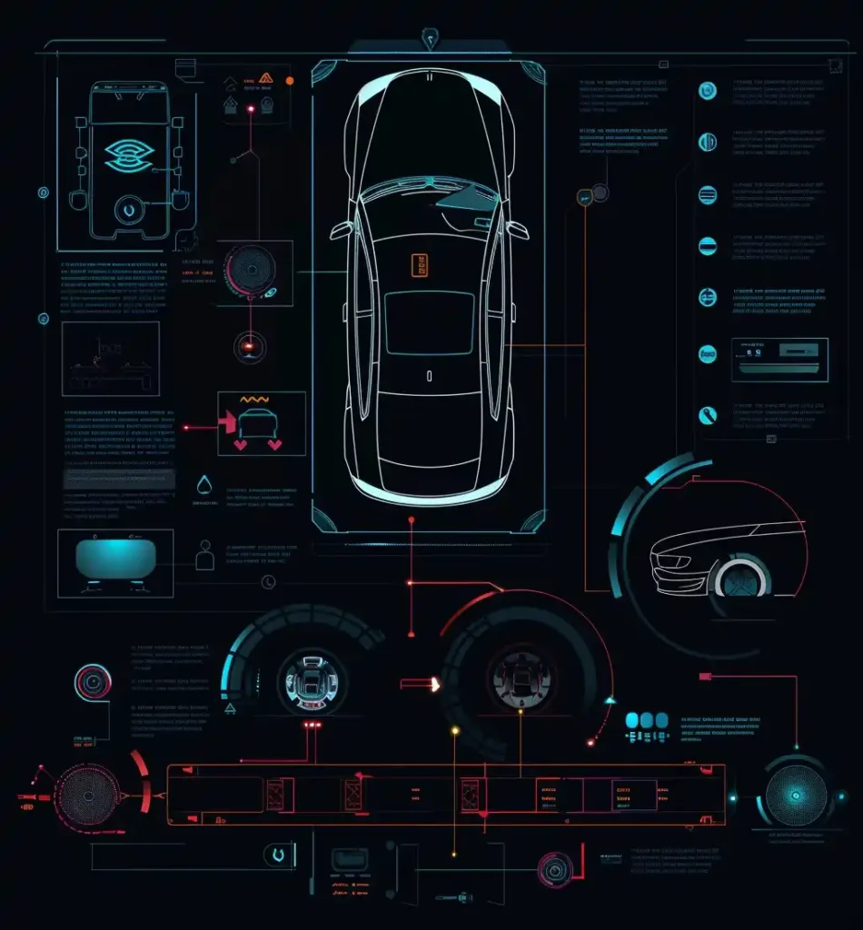 Cyberpunk Car Systems Infographic