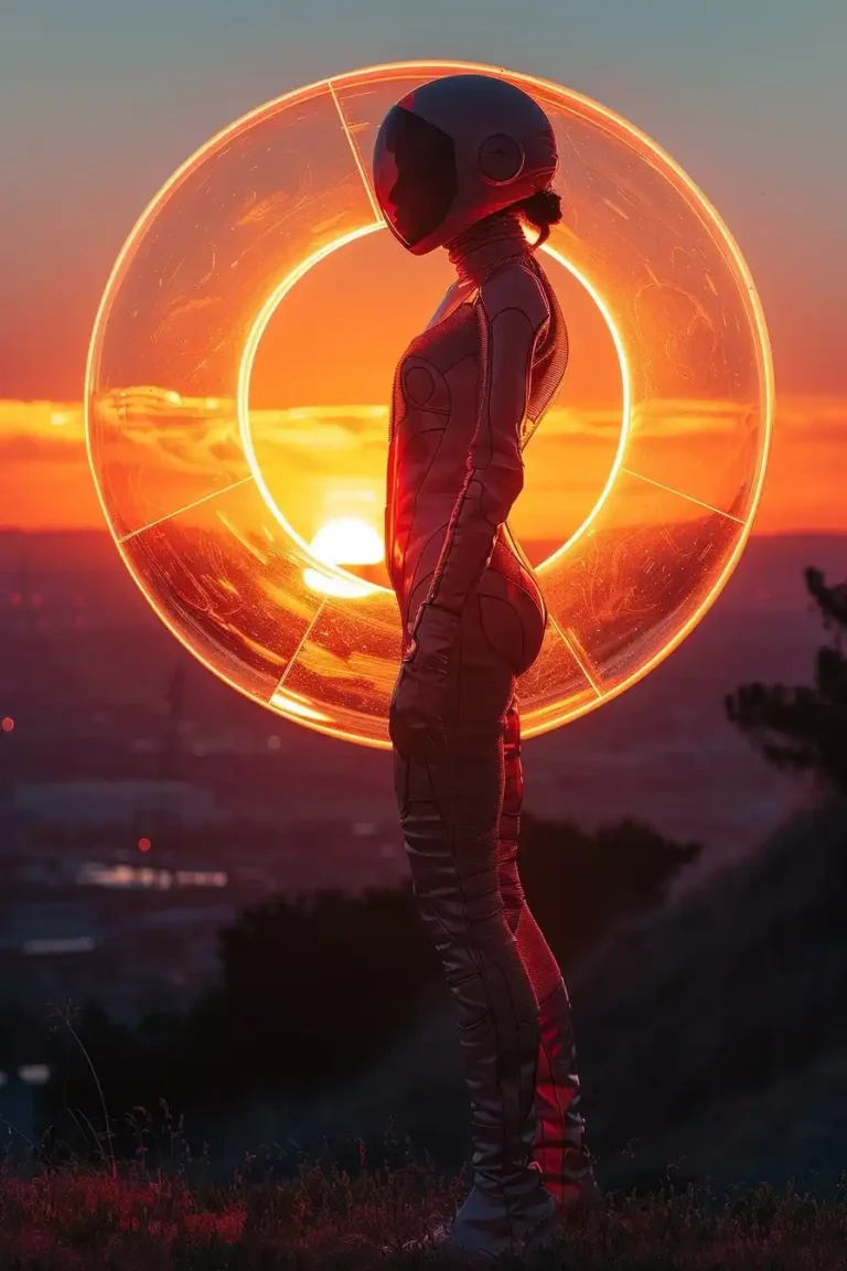Cyborg Girl in Avant-Garde Fire ai prompt preview