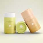 Cylinder Packaging Mockup Featuring Two Paper Tubes Side by Side