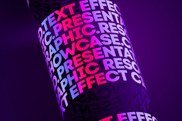 Cylindric Text Effect