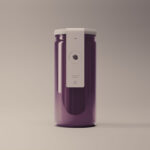 Cylindrical Tall Glass Jar with Label Mockup