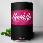 Cylindrical Tea Packaging Mockup