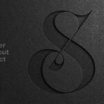 Dark Cutout Paper Mockup